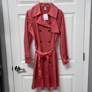 Garnet Hill, NWT Women’s Double Breasted Trench Spring Coat. 100% Cotton. Size M